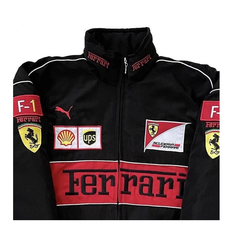 Ferrari Vintage Black Racing Jacket