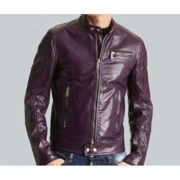 Men’s Motorcycle Purple Jacket