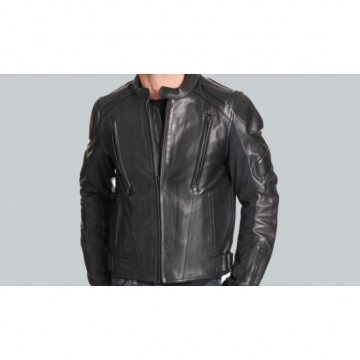 Men's Padded Leather Motorcycle Jacket