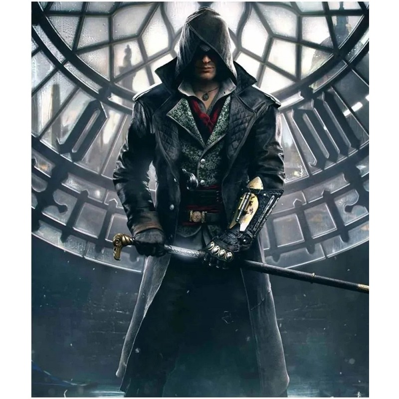 Assassins Creed Syndicate Jacob Leather Trench Coat Costume