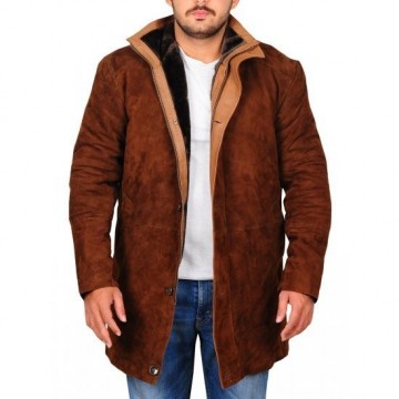 Longmire-sheriff Walt Robert Taylor Longmire Suede Leather Coat Jacket