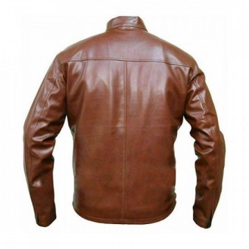 Men's Steve McQueen Le Mans Gulf Racing Brown Leather Jacket