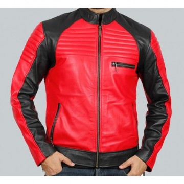 Andrew Men's Vintage Leather Biker Jacket