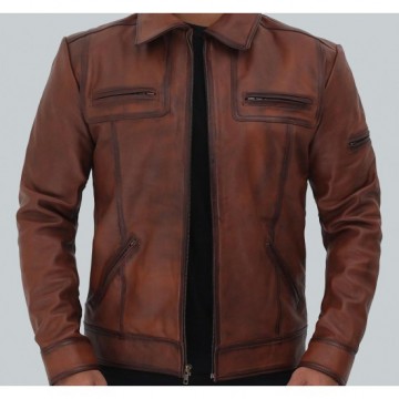 Bradford Casual Leather Jacket Men's