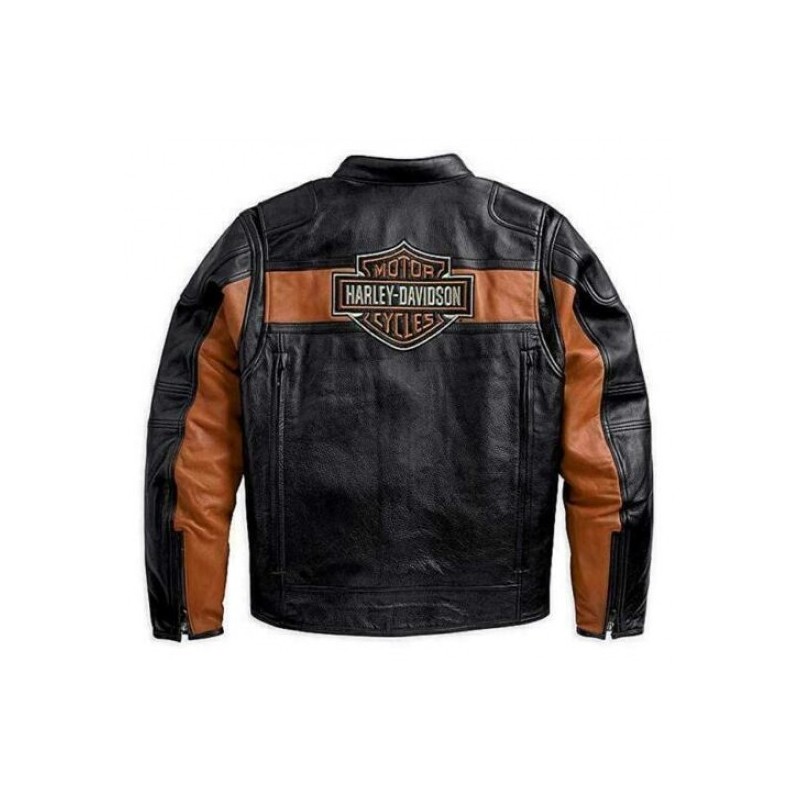 Harley Davidson Distressed Biker Leather Jacket